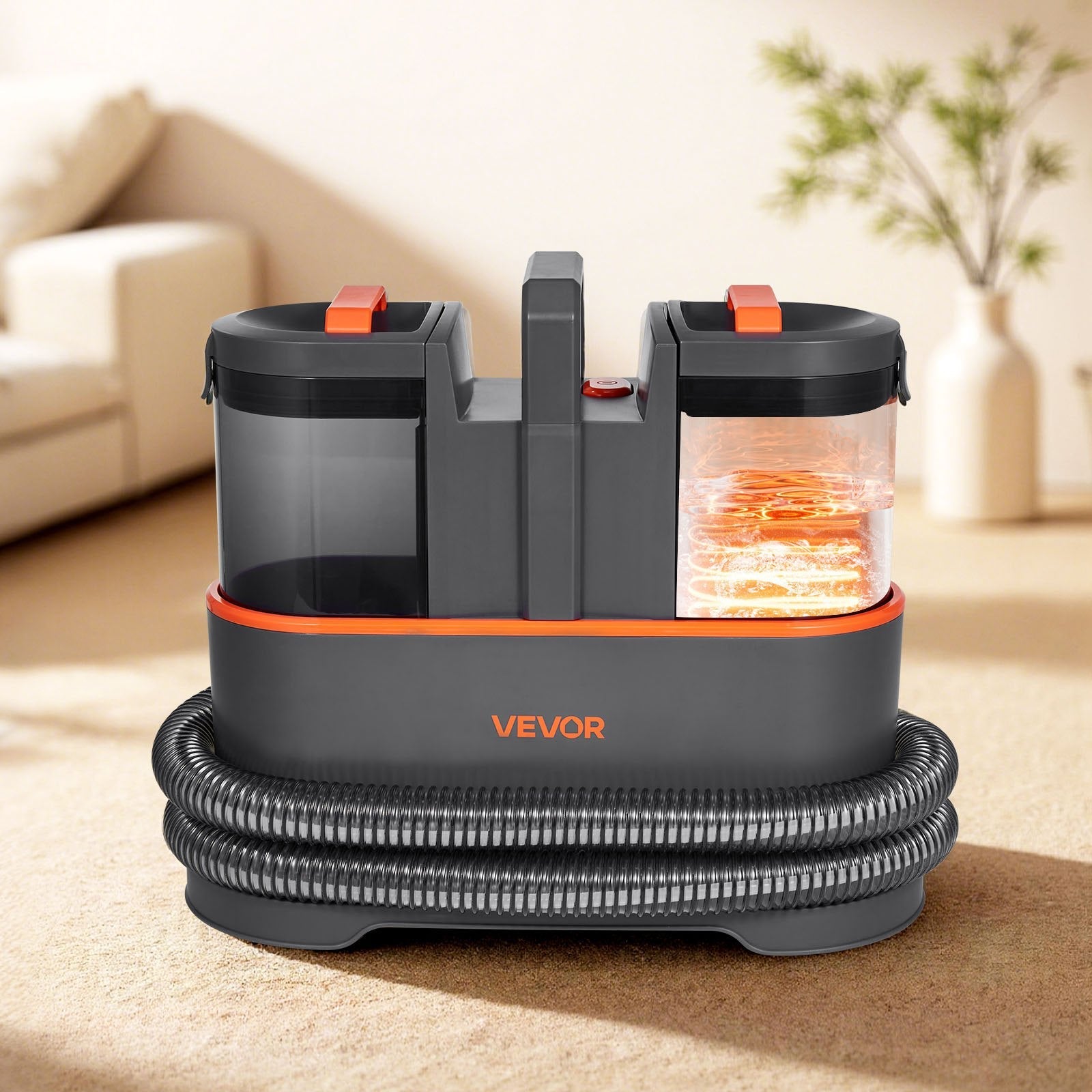 Portable Carpet Cleaner Machine Dual-Water Tank 11.5Kpa Upholstery