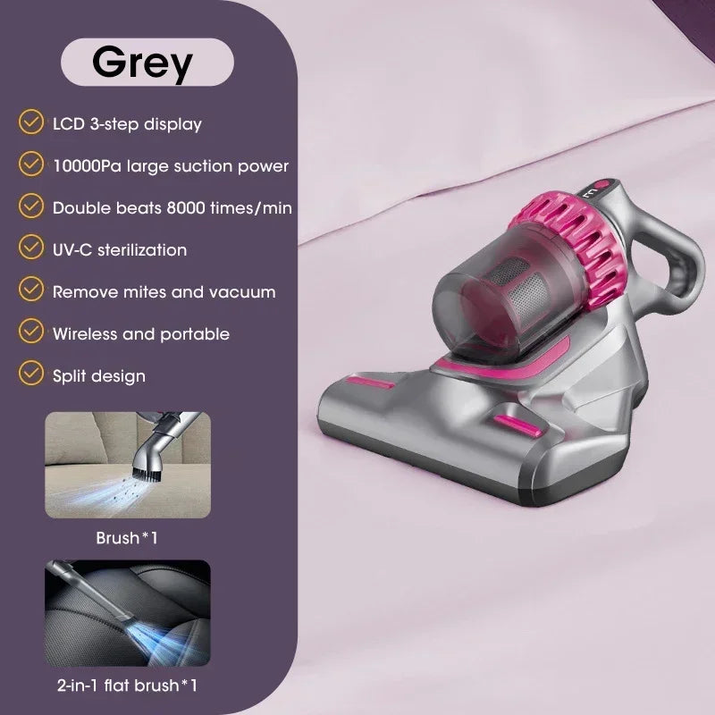3 in 1 UV New Mattress Vacuum Mite Remover Cordless Handheld Cleaner